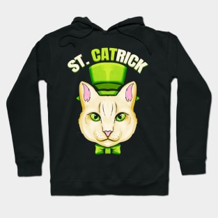 Cat With Green Loop And Cylinder Hat St Catrick Patricks Day Hoodie